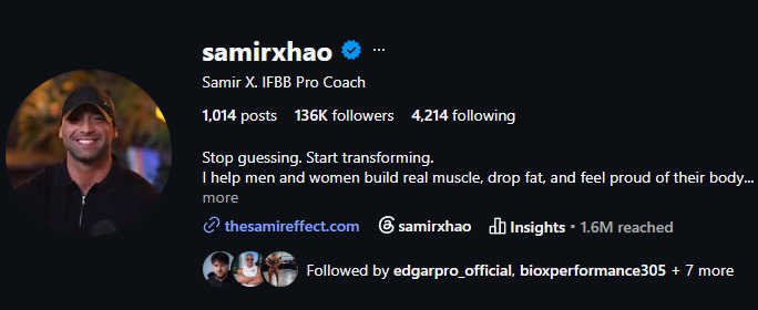 Perfil de Instagram de @samirxhao
